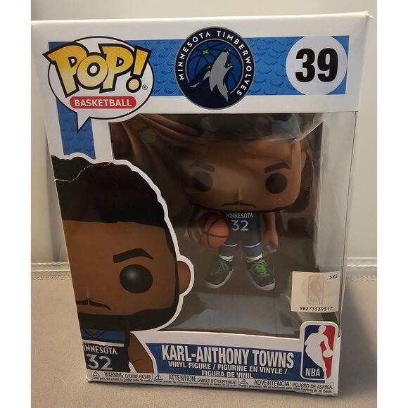 Karl-Anthony Towns 2018 Funko Pop Vinyl #39 - Minnesota Timberwolves - NBA - NIB - Picture 1 of 6
